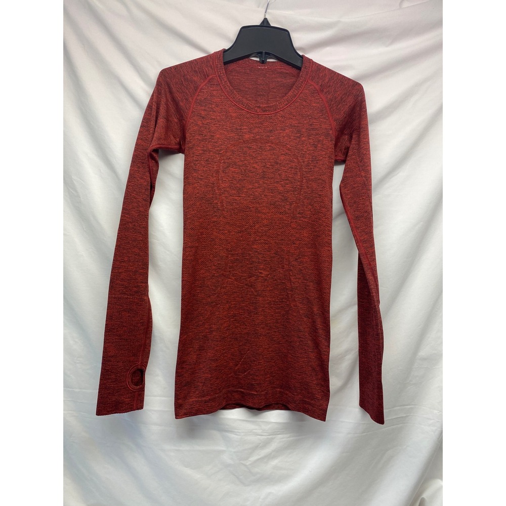 Lululemon Swiftly Tech Long Sleeve Shirt Red Heathered ThumbholeRunning Top XS/S